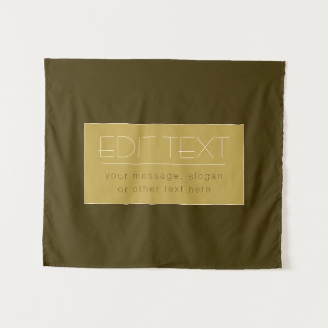 Stylish Editable Text Template | Vintage Gold Tapestry (Front (Horizontal))