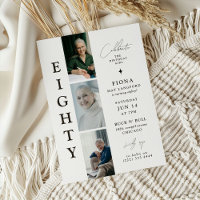 Stylish EIGHTY Photo Strip 80th Birthday