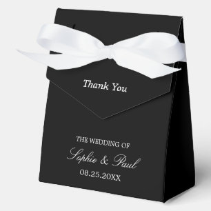 Stylish Elegant Black Wedding Favour Box