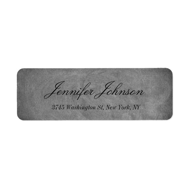 Stylish Elegant Chalkboard Handwriting Grey (Front)