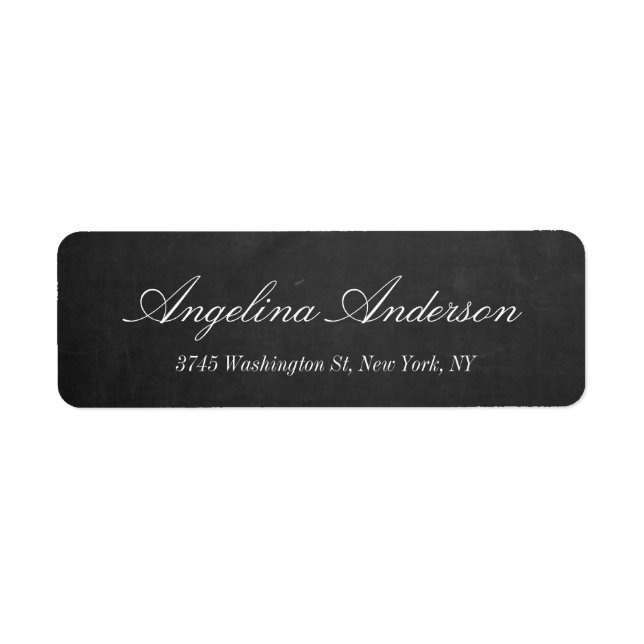 Stylish Elegant Chalkboard Handwriting Modern Grey (Front)