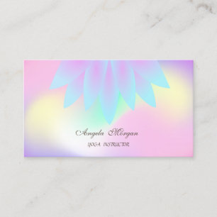 Stylish Elegant Chic Lotus Flower Hographic Business Card