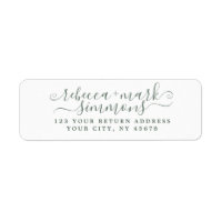 Stylish Elegant Chic Script Wedding Return Address