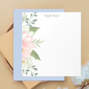 Stylish Elegant Colourful Flowers Botanical Floral Notepad