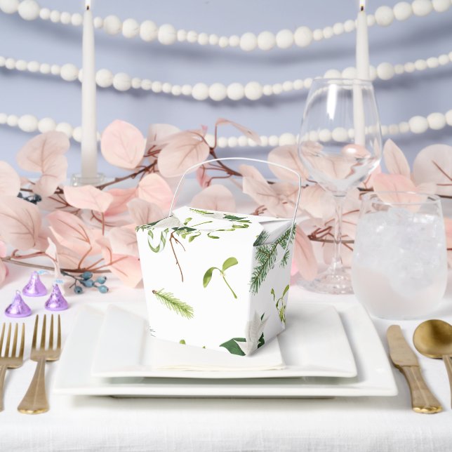 Stylish Elegant Floral Pattern Take Out Favour Box (Wedding)