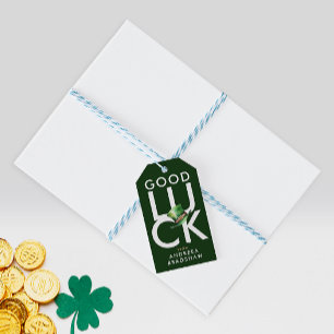 Stylish Elegant Green St. Patrick's Day Hat Gift Tags