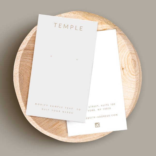 Stylish Elegant Grey Earring Display Card (Creator Uploaded)