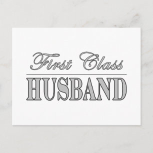 Stylish Elegant Husbands : First Class Husband Postcard