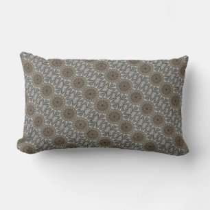 Stylish Elegant Kaleidoscope Design Brown Grey Outdoor Cushion