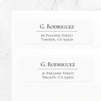 Stylish Elegant Line 05b. Return Address