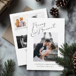 Stylish Elegant Merry and Married Photo Collage Holiday Card<br><div class="desc">Send warm wishes with our 'Merry & Married' Hearts Script photo collage card. Celebrate love and togetherness this holiday season. 💌 #HolidayGreetings #PersonalizedElegance</div>