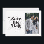 Stylish Elegant Modern Calligraphy Classic Simple Save The Date<br><div class="desc">Can be fully customised to suit your needs. © Gorjo Designs. Made for you via the Zazzle platform. // Note: photo used is a placeholder image only. You will need to replace with your own photo before ordering/printing. If you need help with this please contact me. // Need help customising...</div>