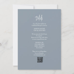 Stylish Elegant Modern Custom Name Wedding details Invitation
