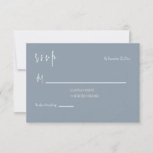 Stylish Elegant Modern Custom Names RSVP Card
