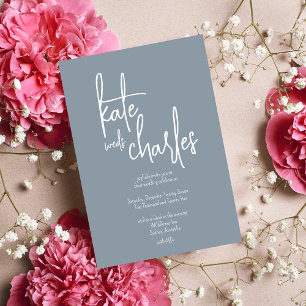 Stylish Elegant Modern Custom Names Wedding Invite