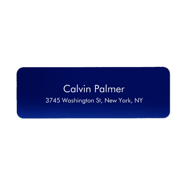 Stylish Elegant Modern Night Blue Professional (Front)