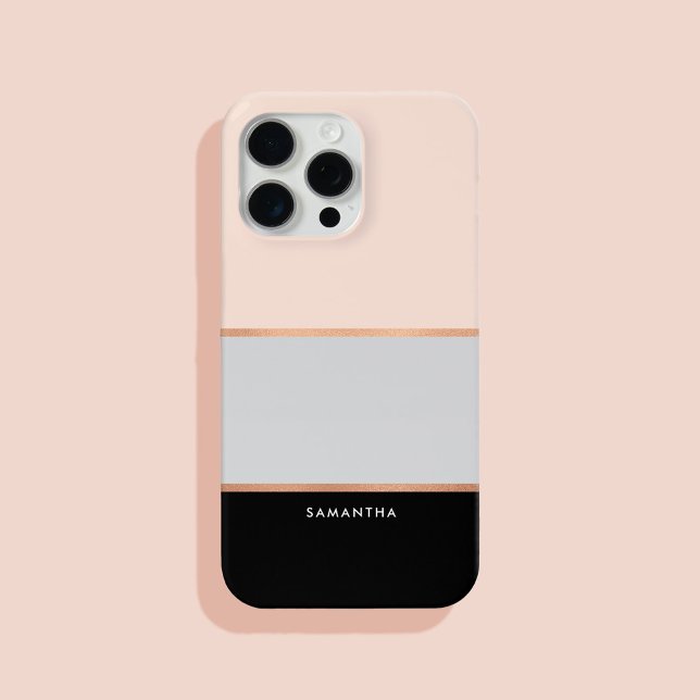 Stylish Elegant Modern Stripes Pattern Case-Mate iPhone Case (Creator Uploaded)