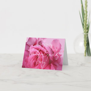 Stylish elegant pretty pink roses Happy Valentine Card