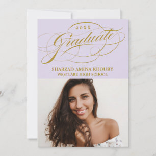 STYLISH ELEGANT SCRIPT 2 GRADUATE PARTY INVITATION
