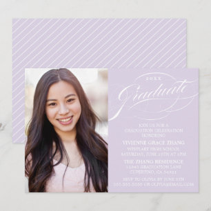 STYLISH ELEGANT SCRIPT GRADUATE PARTY INVITATION