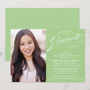 STYLISH ELEGANT SCRIPT GRADUATE PARTY INVITATION