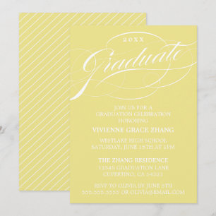 STYLISH ELEGANT SCRIPT GRADUATE PARTY INVITATION