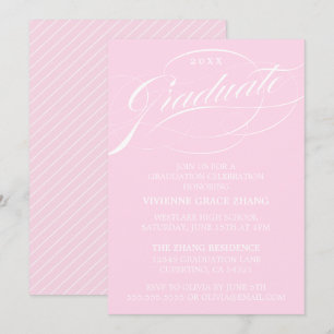 STYLISH ELEGANT SCRIPT GRADUATE PARTY INVITATION