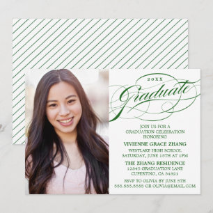 STYLISH ELEGANT SCRIPT GRADUATE PARTY INVITATION
