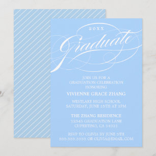 STYLISH ELEGANT SCRIPT GRADUATE PARTY INVITATION