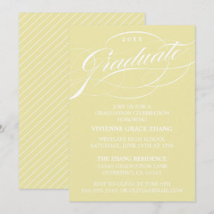 STYLISH ELEGANT SCRIPT GRADUATE PARTY INVITATION