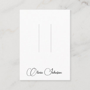 Stylish Elegant Script Hair Clip Display Business Card