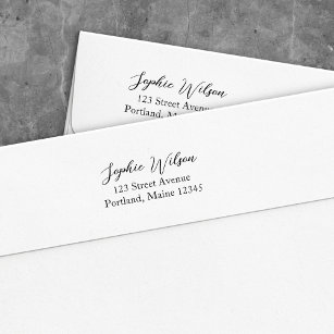 Stylish Elegant Script Name Return Address Self-inking Stamp