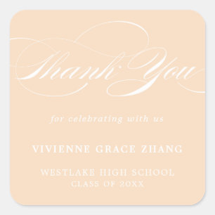 STYLISH ELEGANT SCRIPT THANK YOU STICKER