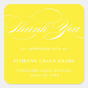 STYLISH ELEGANT SCRIPT THANK YOU STICKER