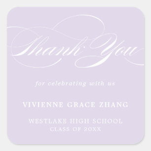 STYLISH ELEGANT SCRIPT THANK YOU STICKER