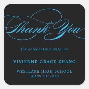STYLISH ELEGANT SCRIPT THANK YOU STICKER