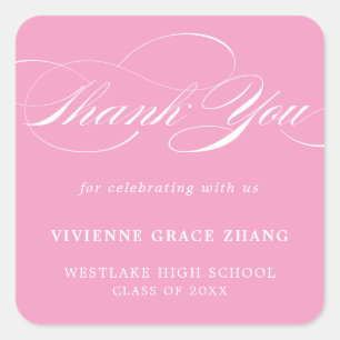 STYLISH ELEGANT SCRIPT THANK YOU STICKER