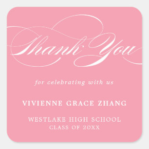 STYLISH ELEGANT SCRIPT THANK YOU STICKER