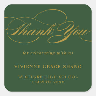 STYLISH ELEGANT SCRIPT THANK YOU STICKER