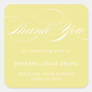 STYLISH ELEGANT SCRIPT THANK YOU STICKER
