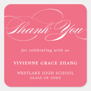 STYLISH ELEGANT SCRIPT THANK YOU STICKER