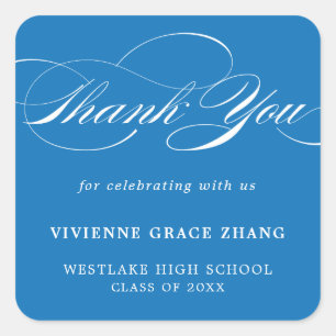 STYLISH ELEGANT SCRIPT THANK YOU STICKER