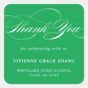 STYLISH ELEGANT SCRIPT THANK YOU STICKER
