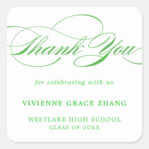 STYLISH ELEGANT SCRIPT THANK YOU STICKER