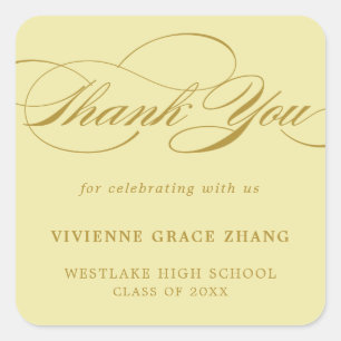 STYLISH ELEGANT SCRIPT THANK YOU STICKER