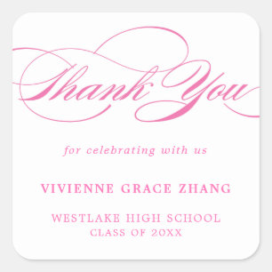 STYLISH ELEGANT SCRIPT THANK YOU STICKER