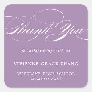 STYLISH ELEGANT SCRIPT THANK YOU STICKER
