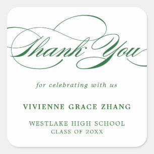 STYLISH ELEGANT SCRIPT THANK YOU STICKER