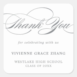 STYLISH ELEGANT SCRIPT THANK YOU STICKER