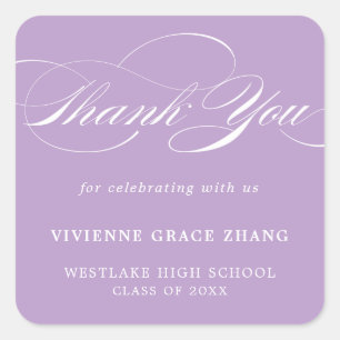 STYLISH ELEGANT SCRIPT THANK YOU STICKER